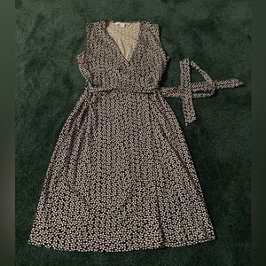 Diane Von Furstenberg New Yahzi Knee Length Black and White Floral Wrap Dress 4